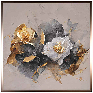 Холст Золотая роза Garda Decor 89VOR-GOLDEN ROSE