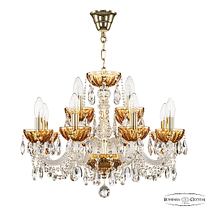 Подвесная люстра Bohemia Ivele Crystal 5402/8+4/195 G Amber/M-1H