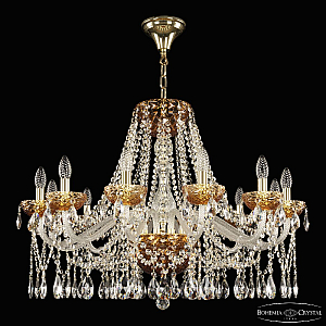 Подвесная люстра Bohemia Ivele Crystal 5413/12/300 G Amber/M-1F