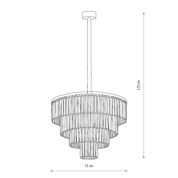Подвесная люстра Nowodvorski Cristal L Black 7614
