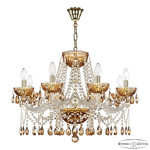 Подвесная люстра Bohemia Ivele Crystal 5413/8/240 G Amber/M-1G K721