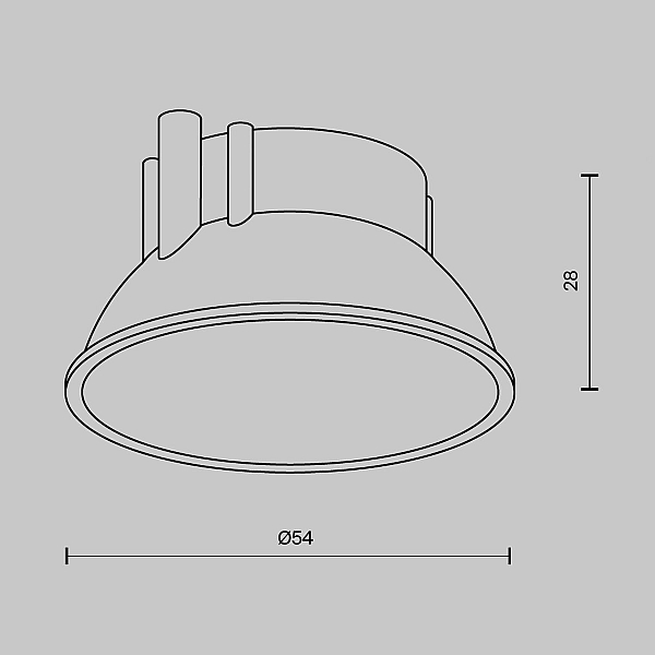 Декоративная рамка-отражатель Maytoni Technical Downlight Alfa LED Ring8-10W-RD-W