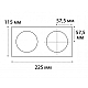 Рамка декоративная Italline IT02-QRS2 white