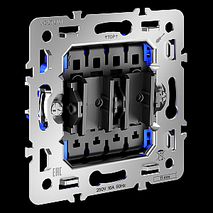 Механизм перекрестного переключателя двухклавишного 10А Voltum S70 VLS0205M