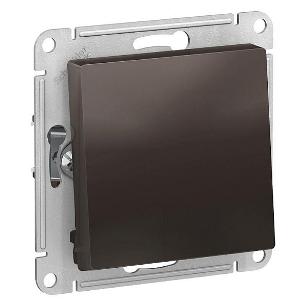 Переключатель одноклавишный Systeme Electric AtlasDesign 10A 250V мокко ATN000661