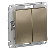 Выключатель двухклавишный Schneider Electric Atlas Design ATN000551