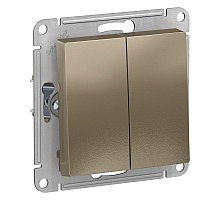 Выключатель двухклавишный Schneider Electric Atlas Design ATN000551