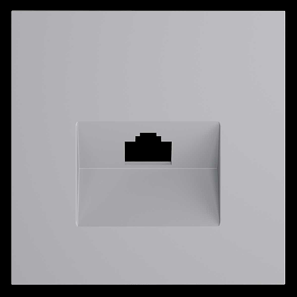 Накладка для розетки компьютерной RJ45 кат.6, S70 (серый) Voltum VLS001316