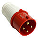 Вилка прямая ST-024 32А 380В 3P+PE IP44, PPG32-024-44, Stekker