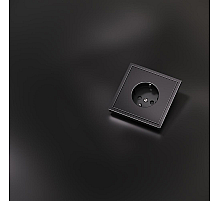 Накладка для розетки с заземлением и защитными шторками, S70 Metal (антрацит) Voltum VLSM000712
