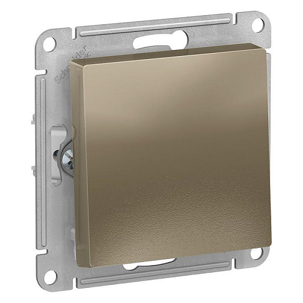 Выключатель одноклавишный Systeme Electric AtlasDesign 10A 250V шампань ATN000511