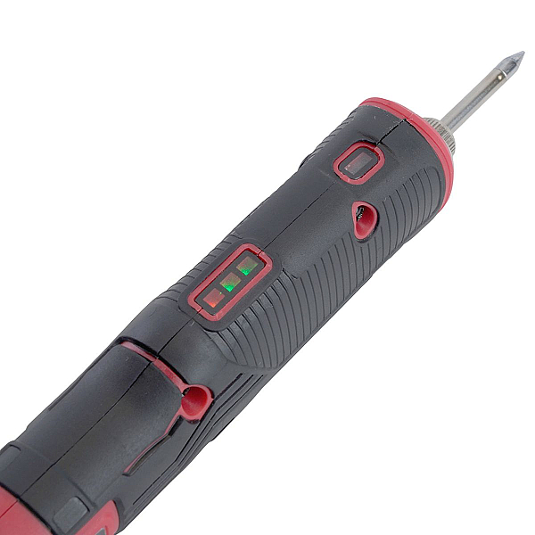 Паяльник беспроводной 8W, нихромовый нагреватель, 1800 mAh, 5В, красный/черный, PLE801-08 50098