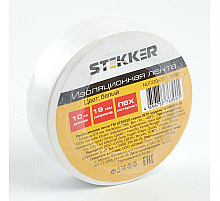 Изоляционная лента STEKKER INTP01319-10 0,13*19 10 м. белая