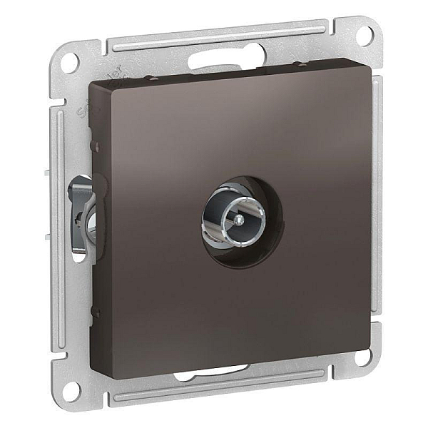 ТВ-розетка оконечная Systeme Electric AtlasDesign мокко ATN000691