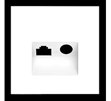 Накладка для розетки TV+RJ45 кат. 6 Voltum S70 (белый матовый) VLS002702