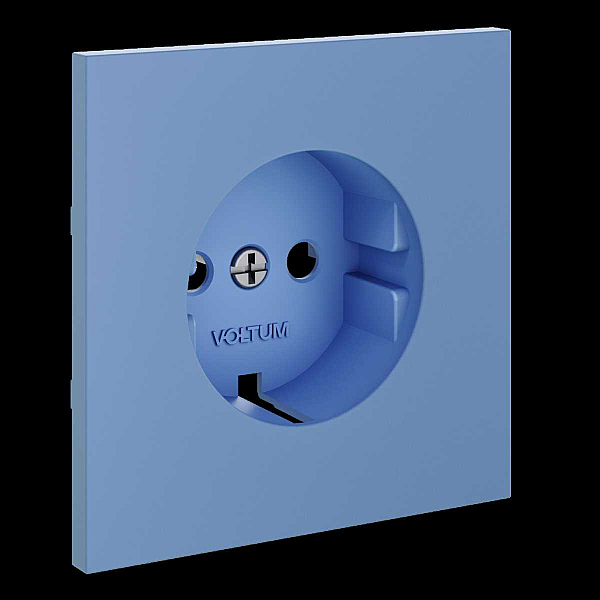 Накладка для розетки с заземлением, S70 (деним) Voltum VLS000615