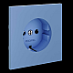 Накладка для розетки с заземлением, S70 (деним) Voltum VLS000615