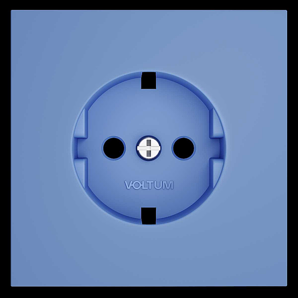 Накладка для розетки с заземлением, S70 (деним) Voltum VLS000615