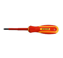 Отвертка крестовая диэлектрическая Stekker Pz 1 х 80 мм, SDE-PZ1-80 49617