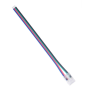 Коннектор прокалывающий 5 pin для гибкого соединения RGBW LED ленты 12мм, тип COB длина провода 150мм Apeyron 09-163