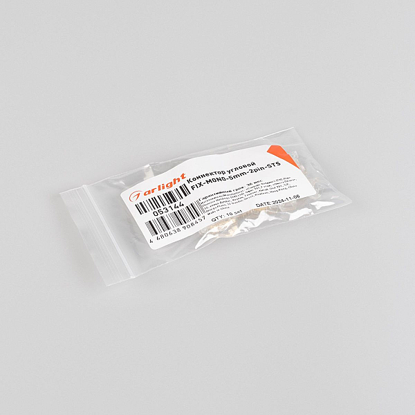 Коннектор угловой Arlight FIX-MONO-5mm-2pin-STS 053144