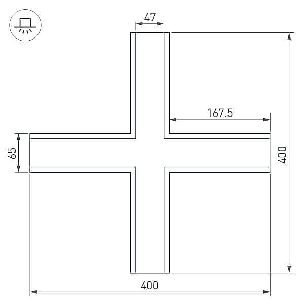 Коннектор T-образный Arlight SL-Linia65-F 030128