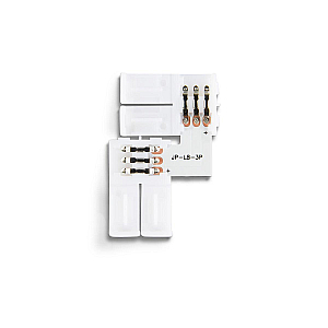 Соединитель угловой L для светодиодной ленты 2835 12/24V (3 конт.) GS6601 (10шт) Ambrella Light Illumination GS6601