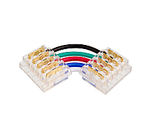 Коннектор угловой для ленты SMD RGB шириной 12мм, комплект 3шт WOLTA WLS-5PIN-RGBW-12MM-L