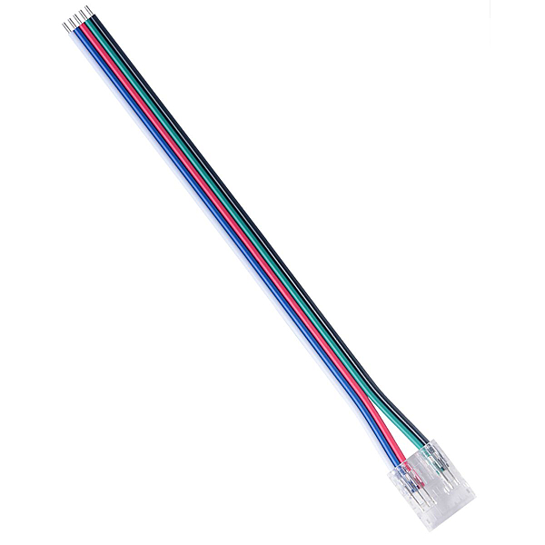 Коннектор прокалывающий 5 pin для подключения RGBW LED ленты 12мм, тип COB длина провода 150мм Apeyron 09-162