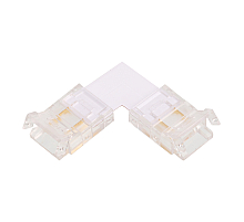 Коннектор WOLTA WLS-2PIN-10MM-MONO-L угловой для стабилизированной одноцветной SMD ленты 48В 120лед/м шириной 10мм, комплект 3 шт.