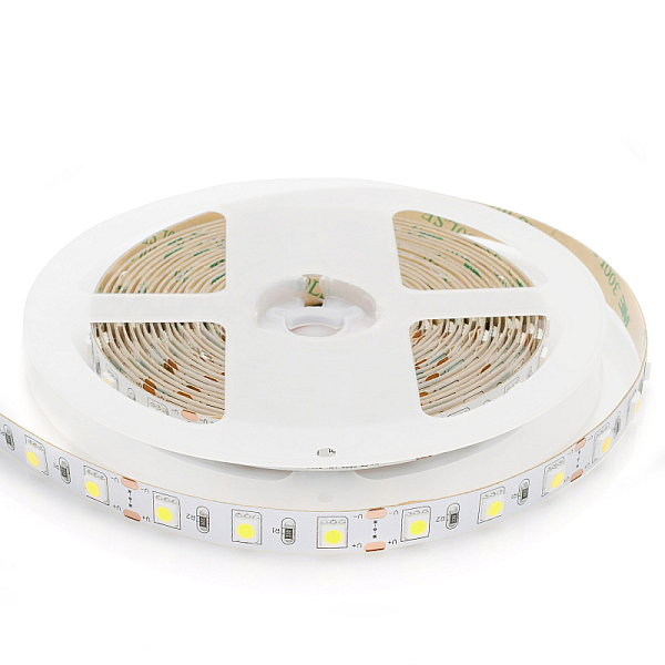 Комплект светодиодной ленты Apeyron 12В 14.4Вт/м smd 5050 60 д/м IP20 5м 6500K (блок, коннектор) 10-14