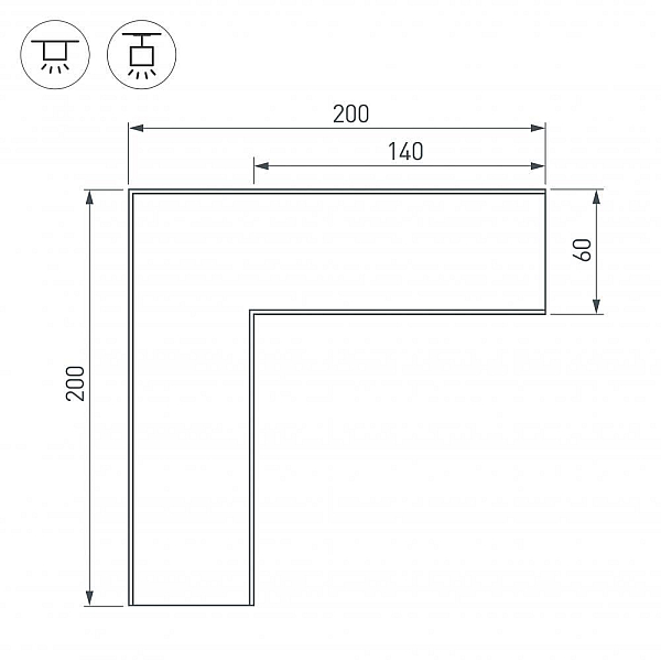 Коннектор L-образный Arlight SL-Line-6070 030141
