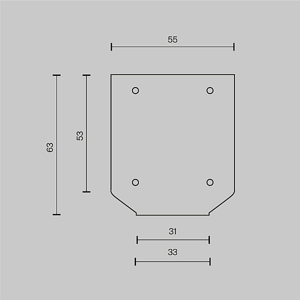 Заглушка торцевая Maytoni Technical к профилю 2шт TRA034MPEC-21S(N)