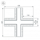 Коннектор X-образный Arlight SL-Linia55-Fantom 030134