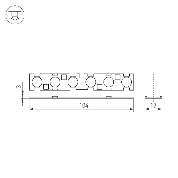 Экран линзованный Arlight SL-LINE-W20-55deg-540 041793