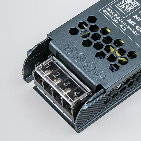 Тросовая система 5м и блок питания на 100W (max мощность ленты 18W/метр) Corda Lightstar (418005+418990+424100) 100CORDA5
