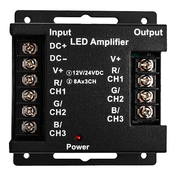 Усилитель RGB Apeyron 12В 288Вт 3 канала*8А 04-04(288)