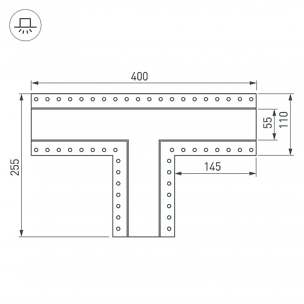 Коннектор T-образный Arlight SL-Linia55-Fantom 030133