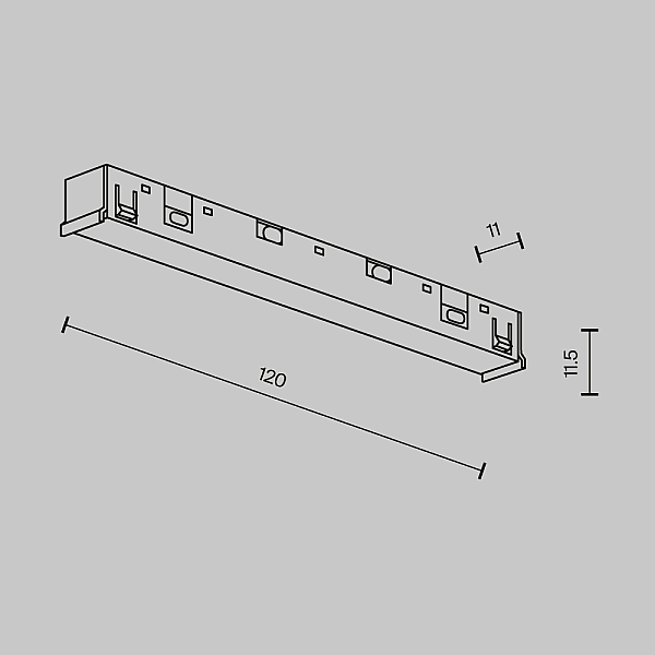 Коннектор питания прямой Exility X, черный Maytoni Technical EXILITY X Accessories for tracks Exility X TRA239PC-42B