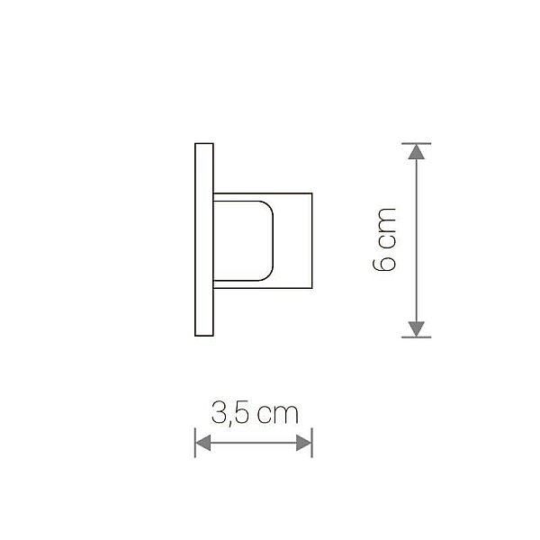 Zaglushka nowodvorski profile recessed 8975