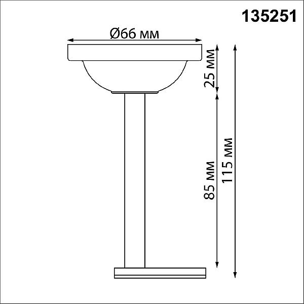 Крепление потолочное Novotech Shino Flum 135251
