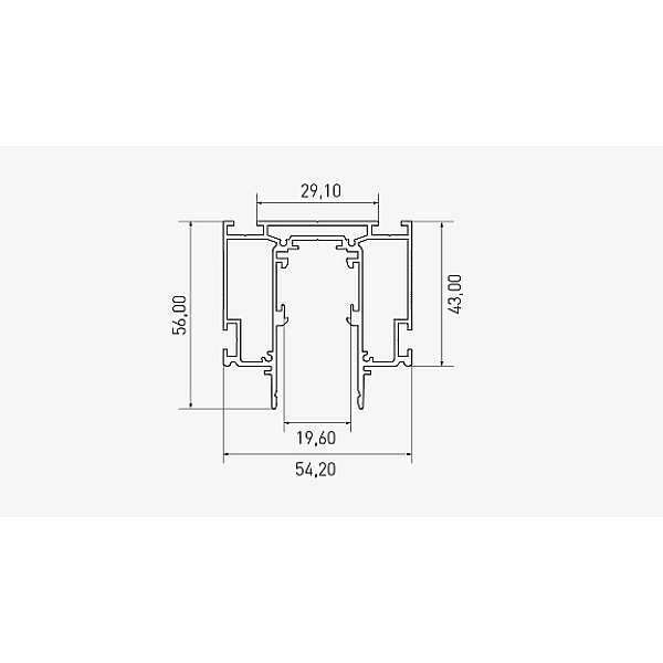 Шинопровод встраиваемый в натяжной потолок Lumker SY-LINK-IZI-2.5-WH 00-00023212