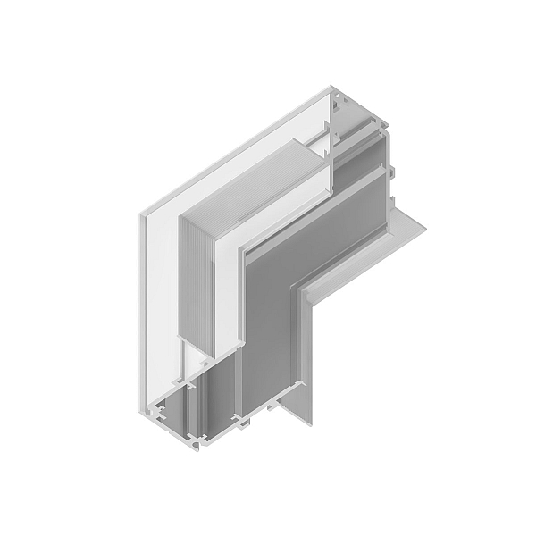 Коннектор угловой внутренний для встраиваемого шинопровода под ГКЛ 9,5 Ambrella Light Magnetic Standard GL3362-9.5