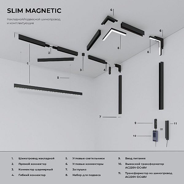 Коннектор угловой внутренний Elektrostandard Slim Magnetic 4690389188749 85091/00 a061238
