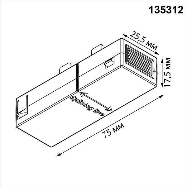 Соединитель с токопроводом прямой Novotech VECTOR 135312