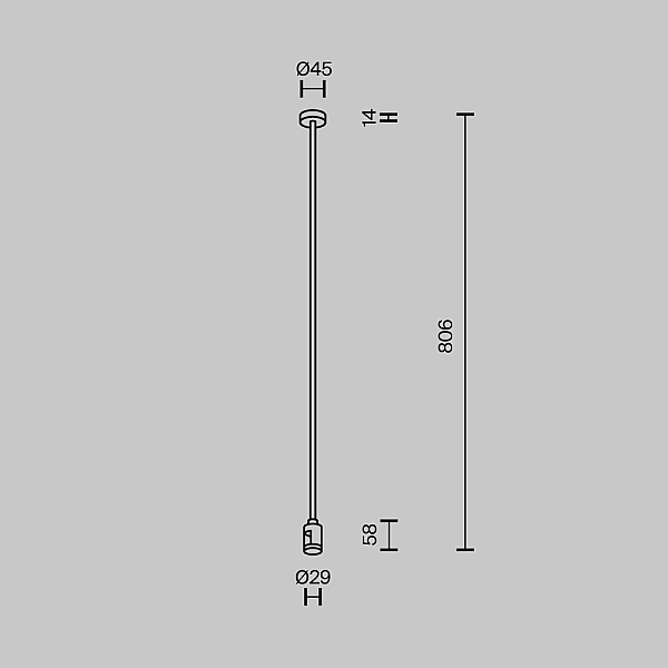 Крепление потолочное Maytoni Technical Accessories for tracks Flarity TRA159C-SL1-BS