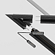 Угловой коннектор 45° для встраиваемого однофазного шинопровода Maytoni Technical Gravity TRA010CLS-42B