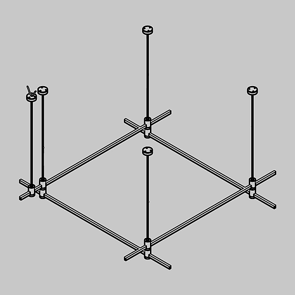 Основание на тросовых подвесах Hang для трековых светильников Maytoni Technical Flarity TFC-Flar-H04-BS