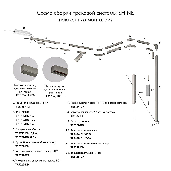 Заглушка Denkirs Shine Base TR5735H-DN