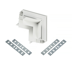 Коннектор угловой для магнитного шинопровода Myfar Accessories for MagLine 23 MT0200-CLW-W